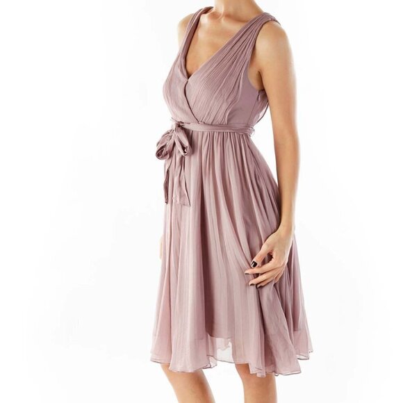Rebecca Taylor Dresses & Skirts - Rebecca Taylor Purple Chiffon Belted Dress